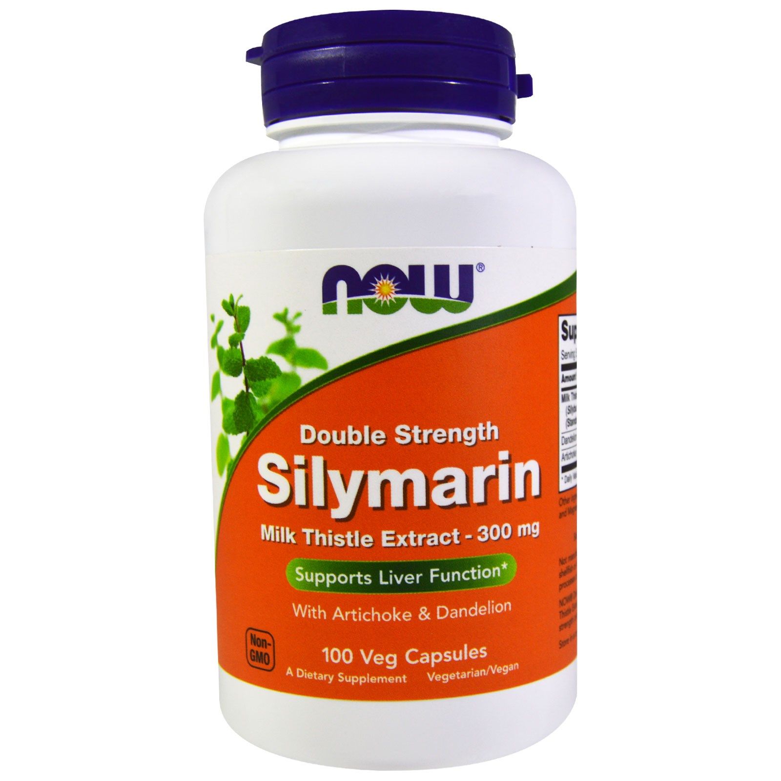 Silymarin 2X  Экстракт Расторопши  Лечение Печени  Now Foods, 300 мг, 100 капсул