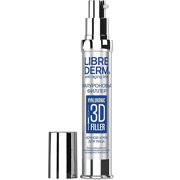 Ночной крем для лица 3D Librederm Гиалуроновый филлер, 30 мл