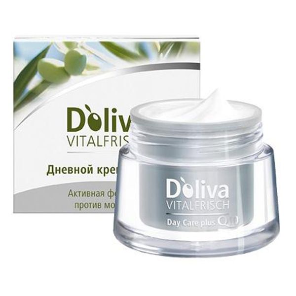 Дневной крем для лица против морщин Vitalfrisch plus Q10 D'oliva, 50 мл