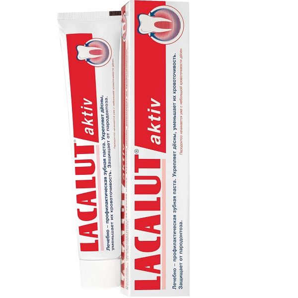 Лечебно-профилактическая зубная паста Lacalut Aktiv, 50 мл