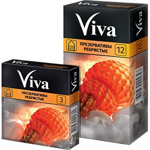 Презервативы ребристые Viva, 12 шт