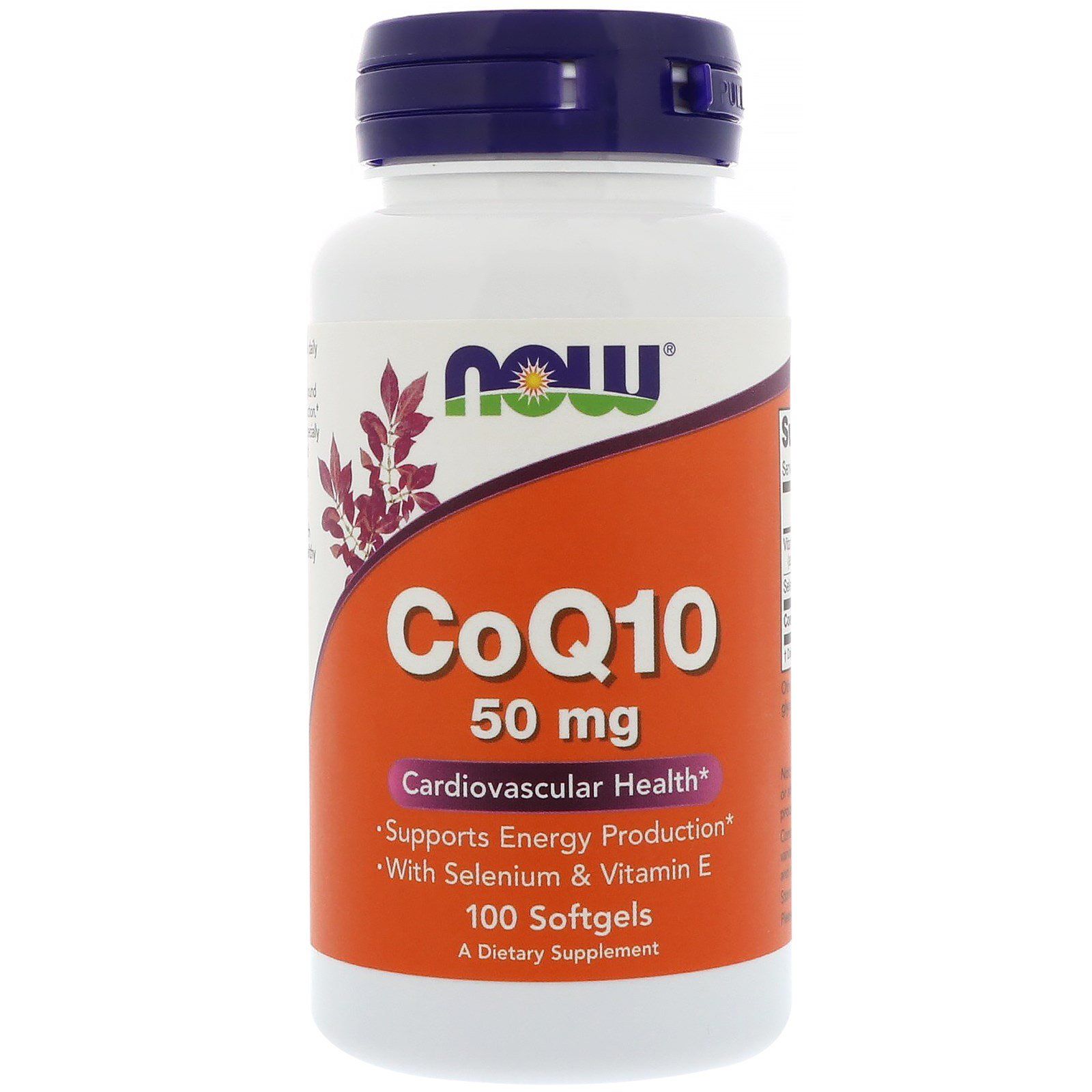 Кофермент Q10 CoQ10 Now Foods 50 мг, 100 мягких капсул