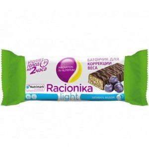 Диетический батончик для коррекции веса Racionika Light со вкусом черники, 45 г