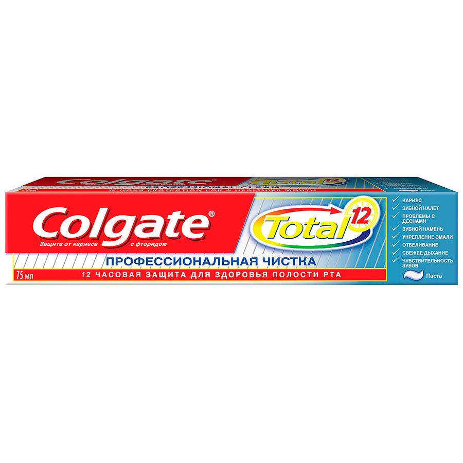 Зубная паста Total 12 Профессиональная чистка Colgate, 75 мл