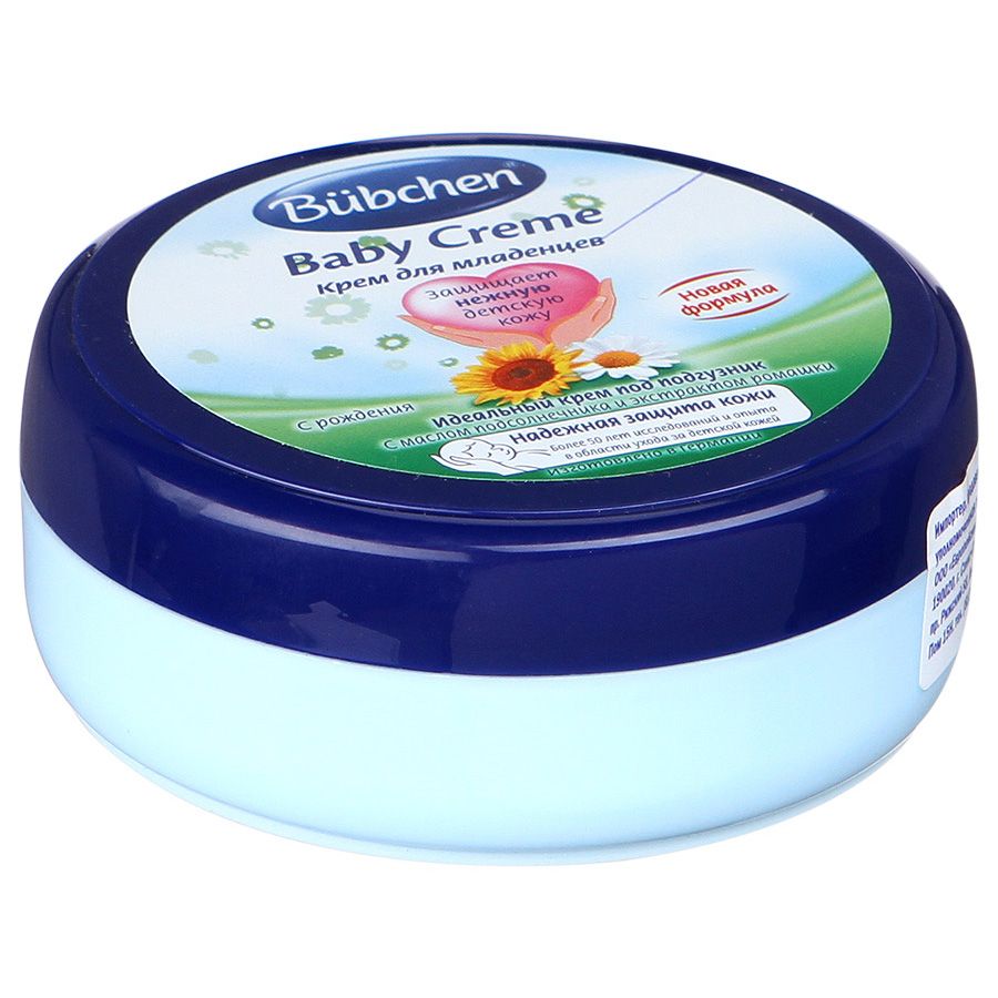 Крем для младенцев с маслом подсолнечника и экстрактом ромашки Bubchen, 150 мл