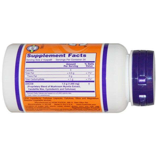 AHCC, Now Foods, 500 мг, 60 капсул