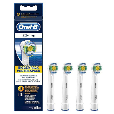 Насадка для зубных щеток Oral-B 3D White EB18, 4 шт