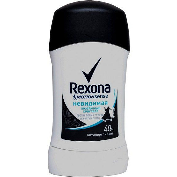 Дезодорант Rexona Невидимая Прозрачный кристалл карандаш, 40 мл