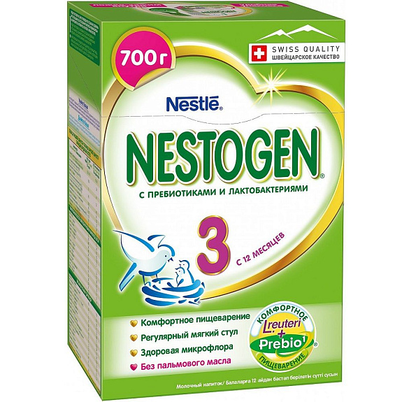 Сухая молочная смесь Nestogen 3 с пребиотиками и лактобактериями, 700 г