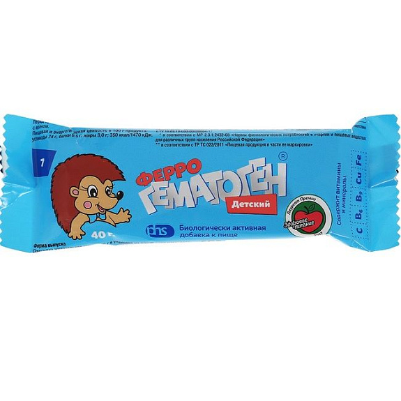 Феррогематоген детский пастилки жевательные, 40 г