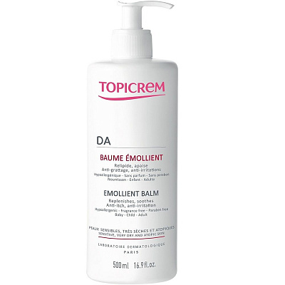 Липидовосстанавливающий бальзам Topicrem AD для сухой и чувствительной кожи, 500 мл