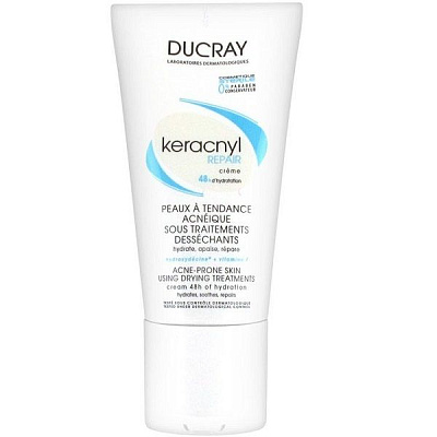 Восстанавливающий крем для проблемной кожи Ducray Keracnyl Repair, 50 мл