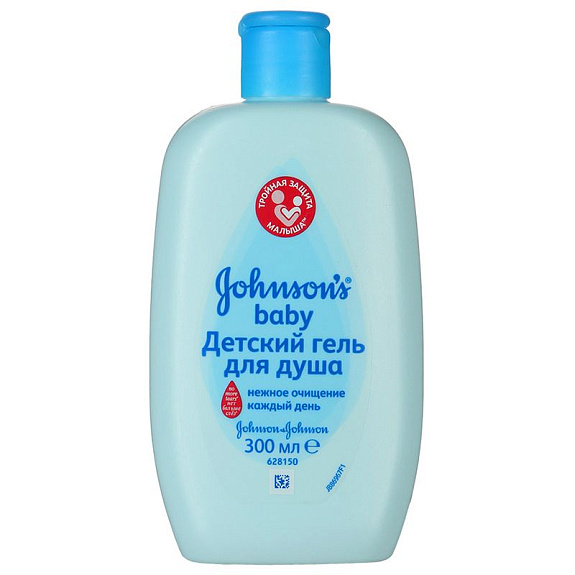 "Детский гель для душа" Нежное очищение каждый день Тройная защита малыша, Johnsons Baby, 300 мл