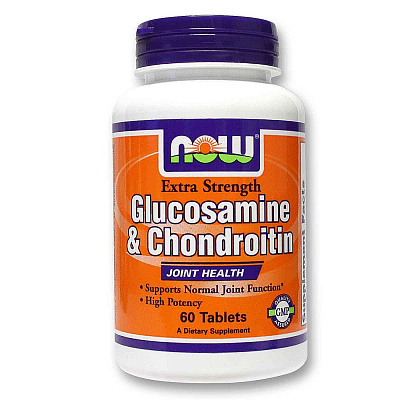 Глюкозамин с Хондроитином Glucosamin & Chondroitin Extra Strength Now Foods, 60 шт