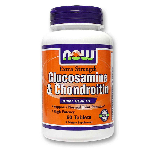 Глюкозамин с Хондроитином Glucosamin & Chondroitin Extra Strength Now Foods, 60 шт