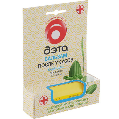 Бальзам-карандаш после укусов насекомых с экстрактом подорожника Дэта, 10 мл