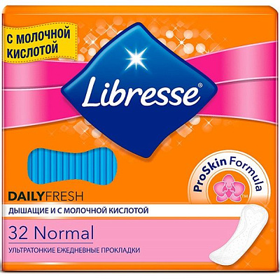 Ежедневные прокладки Libresse Dailyfresh Normal, 32 шт
