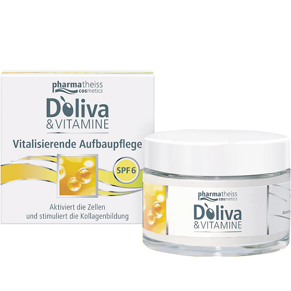 Комплекс для восстановления и сияния кожи с витаминами SPF 6 D'oliva, 50 мл