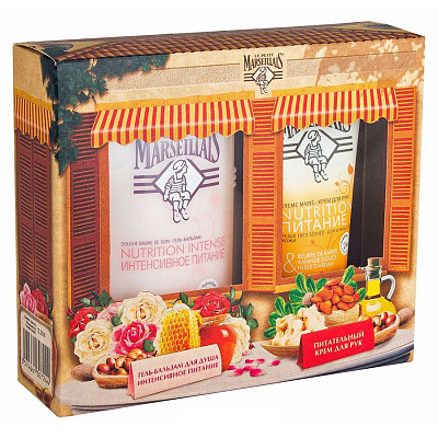 Подарочный набор гель-бальзам + крем для рук Le Petit Marseillais, 250 мл + 75 мл