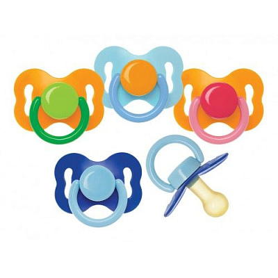 Пустышка латексная классическая бантик с 0 мес. Курносики, 1 шт