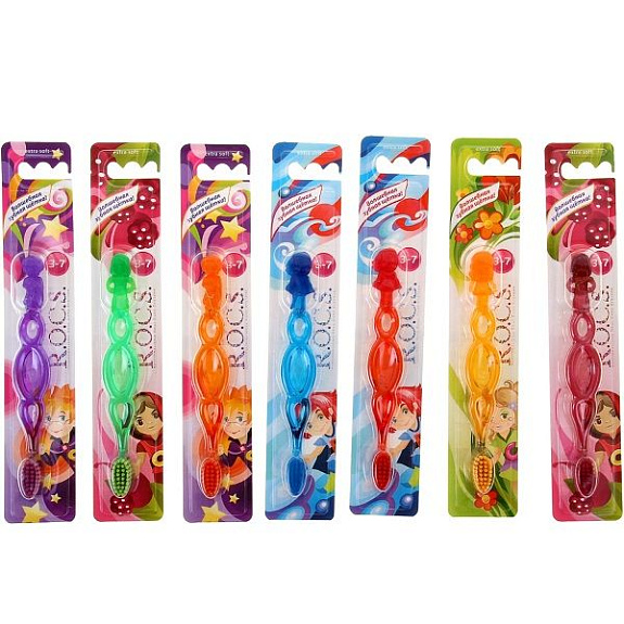 Детская зубная щетка R.O.C.S. Kids экстра мягкая от 3 до 7 лет
