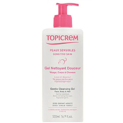 Мягкий очищающий гель для тела и волос Topicrem, 500 мл