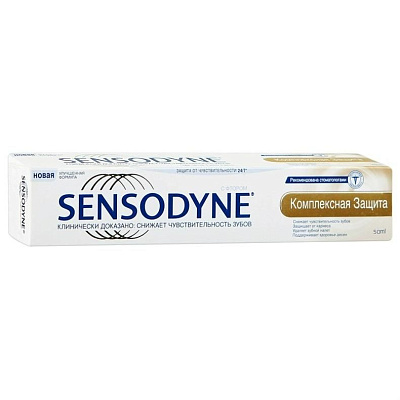 Зубная паста комплексная защита с фтором Sensodyne, 50 мл