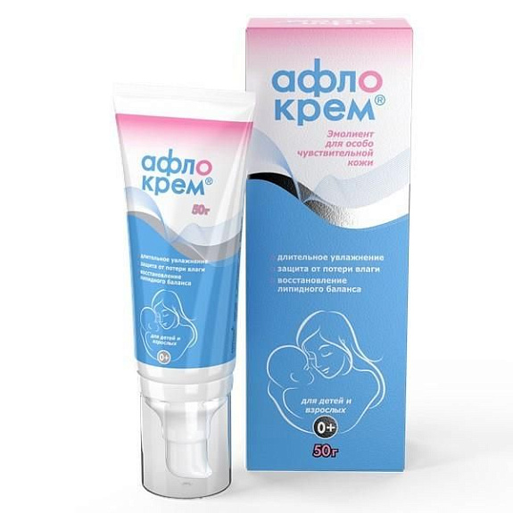 Эмолиент крем увлажняющий для чувствительной кожи «Афлокрем», 50 г