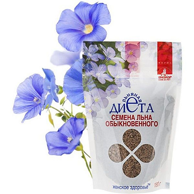 Семена льна обыкновенного Биокор (женское здоровье), 180 г