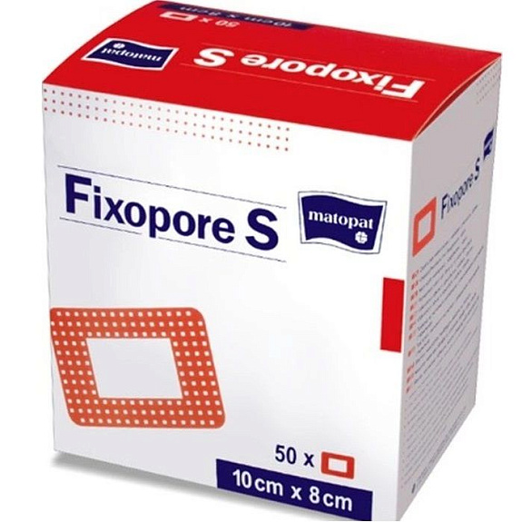 Стерильная повязка с впитывающим слоем Matopat Fixopore S 10х8 см, 50 шт