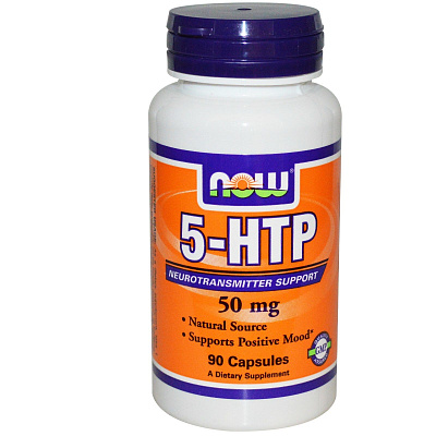 5-HTP 5-гидрокситриптофан натуральный антидепрессант Now Foods 50 мг, 90 шт