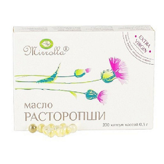 Масло расторопши 0,3 г. Мирролла капсулы, 200 шт