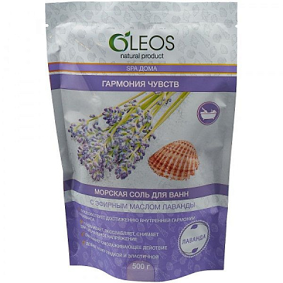 Морская соль для ванн Гармония чувств Oleos, 500 г