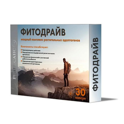 Фитодрайв мощный комплекс растительных адаптогенов Ренессанс 500 мг, 30 капсул