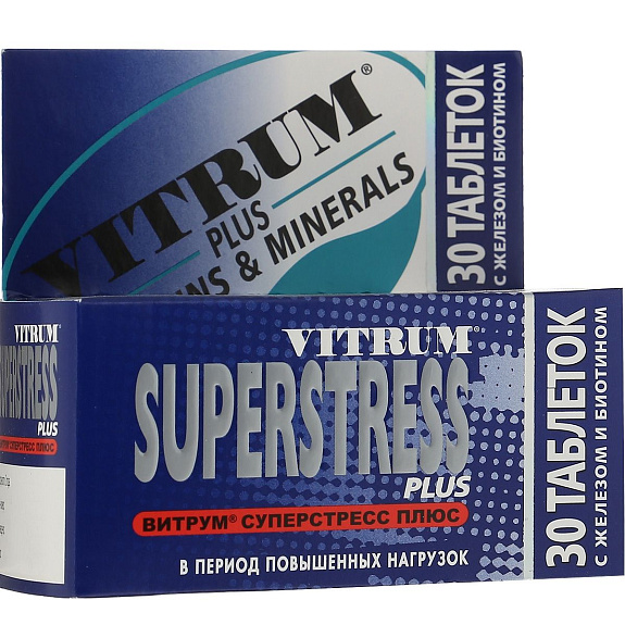 Vitrum Superstress plus в период повышенных нагрузок, 30 таблеток