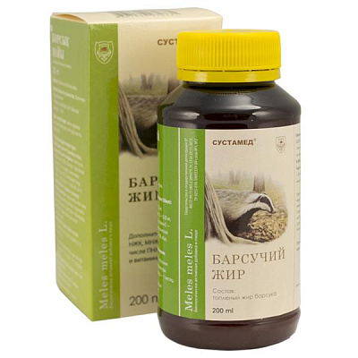Барсучий жир Сустамед® для профилактики простуды Фитосила, 200 мл