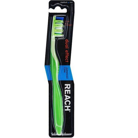 Зубная щетка Reach Dualeffect средней жесткости