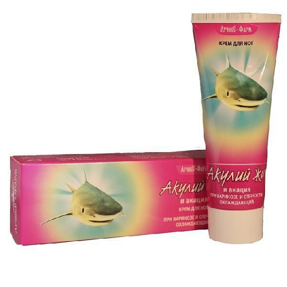 Крем для ног охлаждающий Акация Акулий жир, 75 мл
