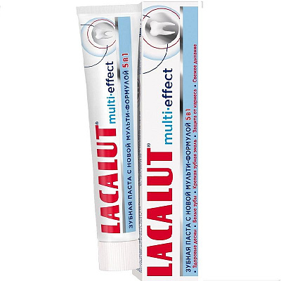 Зубная паста с новой мульти-формулой 5 в 1 Lacalut Multi-effect, 100 мл