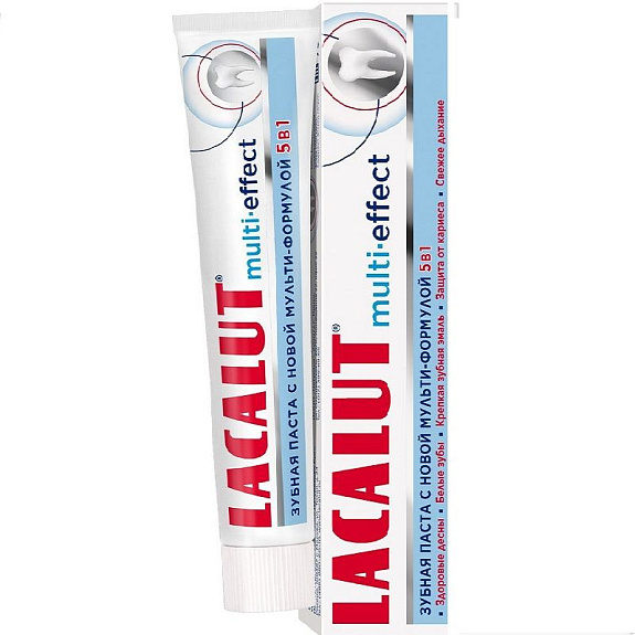 Зубная паста с новой мульти-формулой 5 в 1 Lacalut Multi-effect, 100 мл