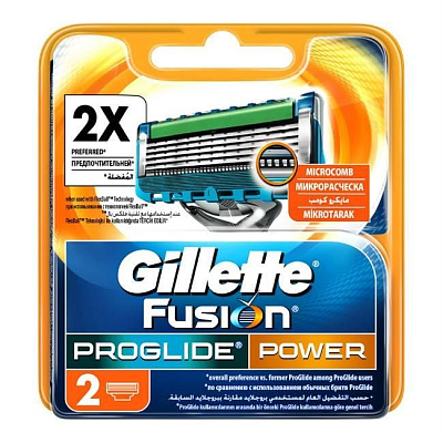 Сменные кассеты fusion proglide для бритья Gillette, 2 шт