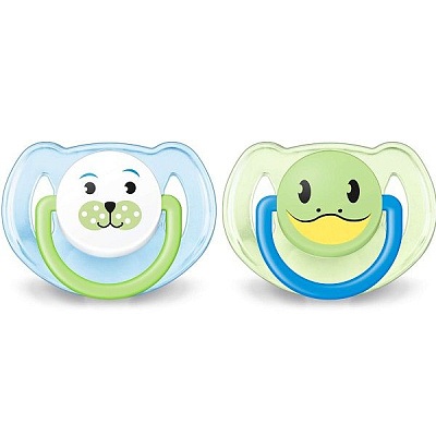 Силиконовая пустышка Avent Classic SCF182/14 для мальчиков 6-18 месяцев, 2 шт