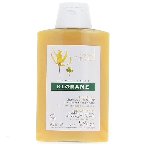 Питательный шампунь с воском Иланг-иланг Klorane, 200 мл