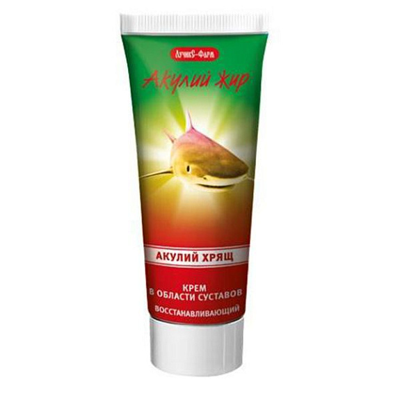 Крем для тела восстанавливающий акулий хрящ Акулий жир, 75 мл