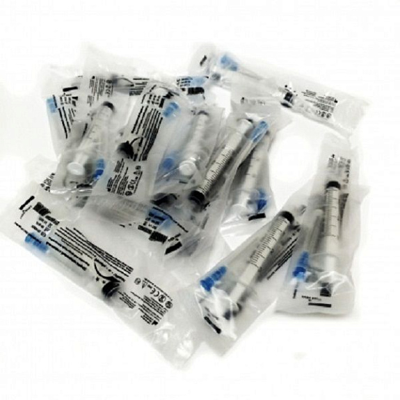 Шприц одноразовый стерильный 3-х компонентный 3 мл с иглой 23G 0,6 х 30 мм Medic-O-Planet, 120 шт