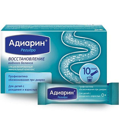 Специализированный минеральный комплекс для восстановления водного баланса Адиарин Регидро 4,3 г, 10 шт