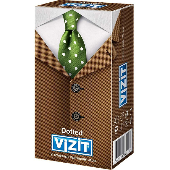 Презервативы Vizit Dotted точечные, 12 шт