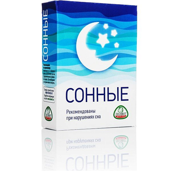 Препарат Сонные при нарушениях сна и бессоннице 0,55 г, 30 шт