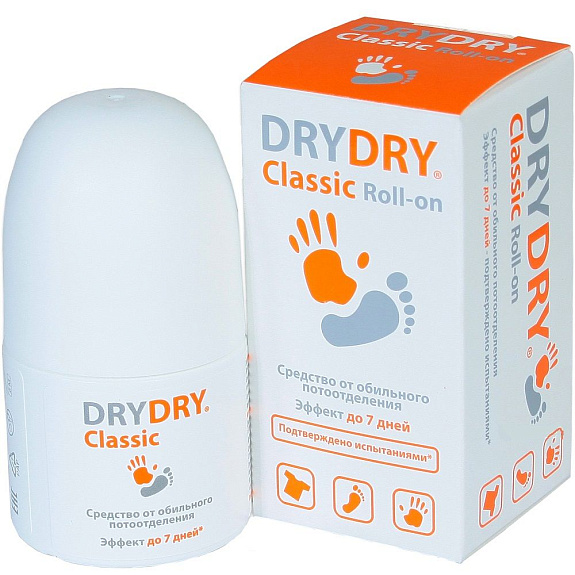 Средство от обильного потоотделения Dry Dry Classic Roll-on, 35 мл