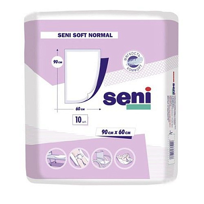 Гигиенические пеленки soft normal 90 см x 60 см Seni, 10 шт